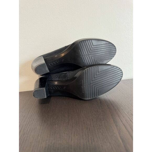 ECCO Danish Shape 55 Plateau Stack Bootie Blue Snakeskin Print 8 Women’s Shoes - Picture 5 of 7